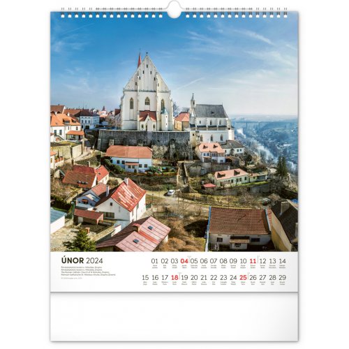 Nástěnný kalendář Česká republika 2024, 30 × 34 cm - obrázek