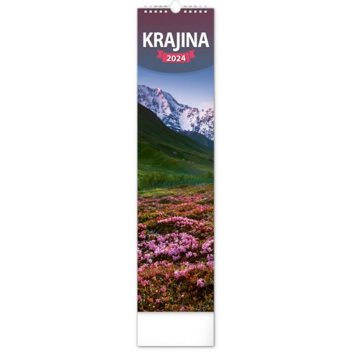 Nástěnný kalendář Krajina 2024, 12 × 48 cm