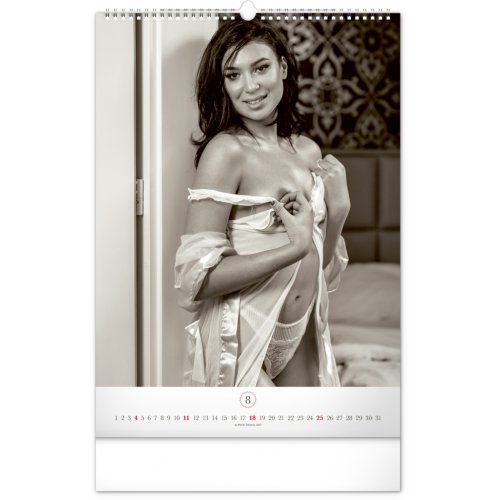 Nástěnný kalendář Romantic Girls – Martin Šebesta 2024, 33 × 46 cm - obrázek