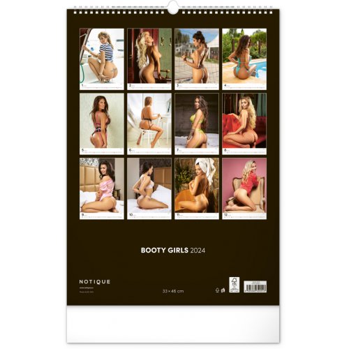 Nástěnný kalendář Booty Girls 2024, 33 × 46 cm - obrázek