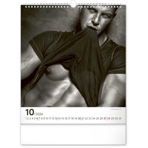 Nástěnný kalendář Men 2024, 30 × 34 cm - obrázek