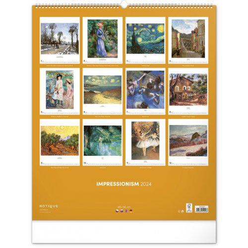 Nástěnný kalendář Impresionismus 2024, 48 × 56 cm - obrázek