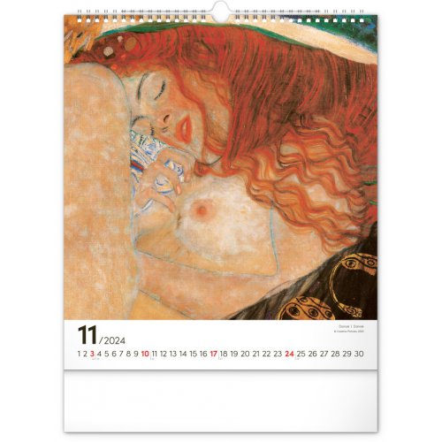 Nástěnný kalendář Gustav Klimt 2024, 30 × 34 cm - obrázek