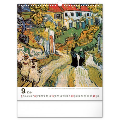 Nástěnný kalendář Vincent van Gogh 2024, 30 × 34 cm - obrázek