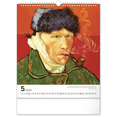Nástěnný kalendář Vincent van Gogh 2024, 30 × 34 cm - obrázek