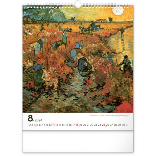 Nástěnný kalendář Vincent van Gogh 2024, 30 × 34 cm - obrázek