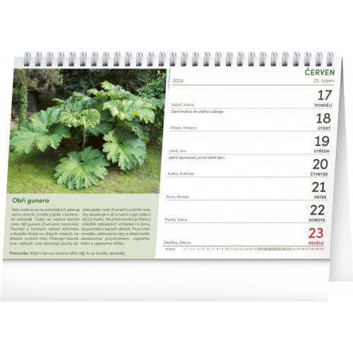 Stolní kalendář Zahrádkář 2024, 23,1 × 14,5 cm - obrázek