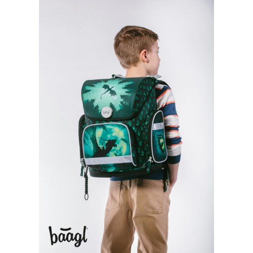 BAAGL SET 5 Ergo Drak: aktovka, penál, sáček, desky, box - obrázek