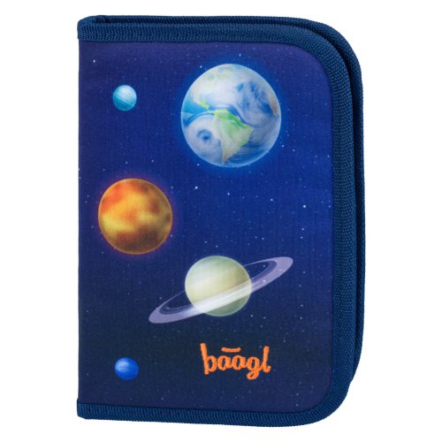 Školní set BAAGL 5 Zippy Planety: aktovka, penál, sáček, desky, box - obrázek