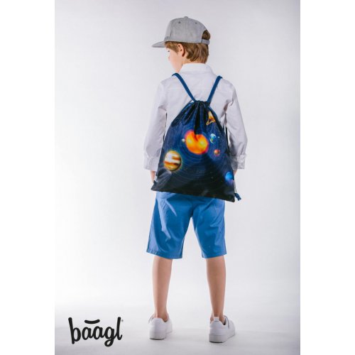 Školní set BAAGL 5 Zippy Planety: aktovka, penál, sáček, desky, box - obrázek