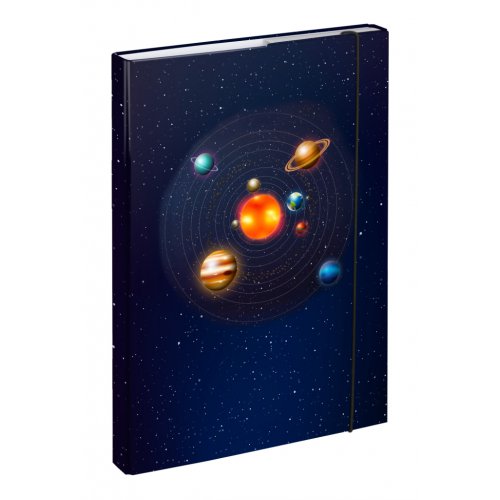 Školní set BAAGL 5 Zippy Planety: aktovka, penál, sáček, desky, box - obrázek