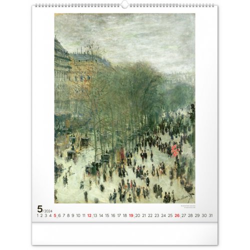 Nástěnný kalendář Claude Monet 2024, 48 × 56 cm - obrázek