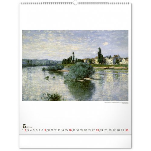 Nástěnný kalendář Claude Monet 2024, 48 × 56 cm - obrázek