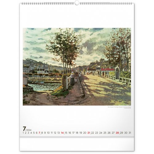 Nástěnný kalendář Claude Monet 2024, 48 × 56 cm - obrázek