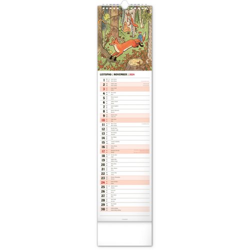 Nástěnný kalendář Josef Lada 2024, 12 × 48 cm - obrázek