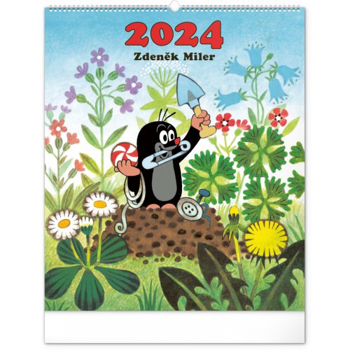 Nástěnný kalendář Krteček 2024, 48 × 56 cm