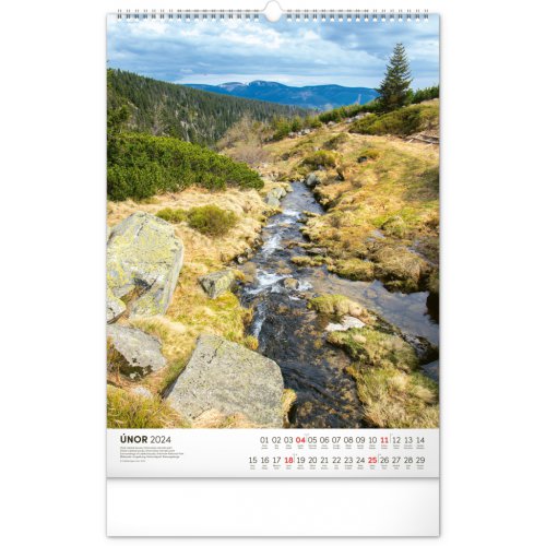 Nástěnný kalendář Národní parky Čech a Moravy 2024, 33 × 46 cm - obrázek