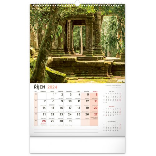 Nástěnný kalendář Krajina 2024, 33 × 46 cm - obrázek