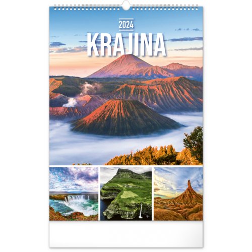 Nástěnný kalendář Krajina 2024, 33 × 46 cm