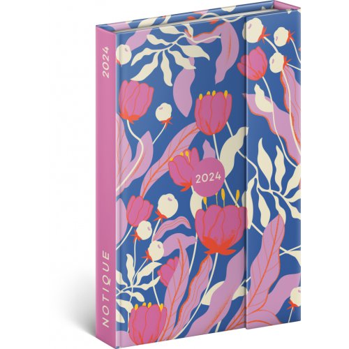 Týdenní magnetický diář Tulipány 2024, 11 × 16 cm