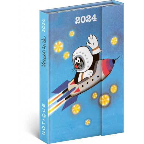 Týdenní magnetický diář Krteček 2024, 11 × 16 cm