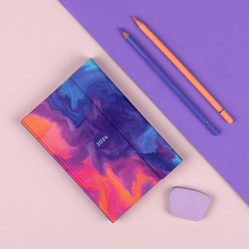 Týdenní magnetický diář Sunset 2024, 11 × 16 cm - obrázek