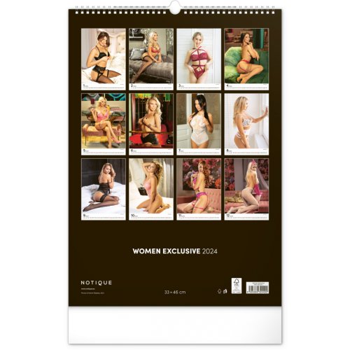 Nástěnný kalendář Women Exclusive 2024, 33 × 46 cm - obrázek