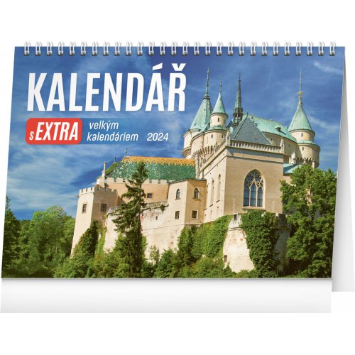 Stolní kalendář s extra velkým kalendáriem 2024, 30 × 21 cm