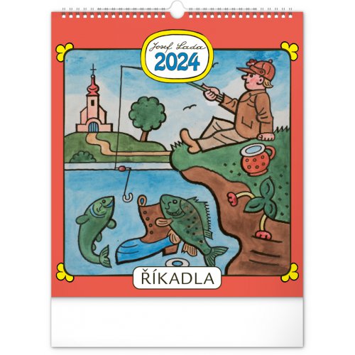 Nástěnný kalendář Josef Lada – Říkadla 2024, 30 × 34 cm
