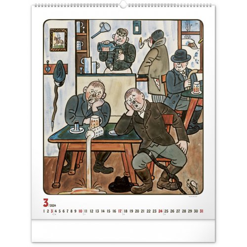Nástěnný kalendář Josef Lada 2024, 48 × 56 cm - obrázek