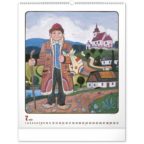 Nástěnný kalendář Josef Lada 2024, 48 × 56 cm - obrázek