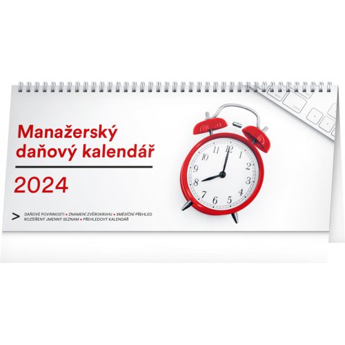 Stolní kalendář Manažerský daňový 2024, 33 × 14,5 cm