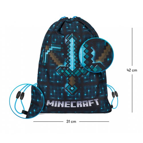 MINECRAFT Sáček Blue Axe and Sword - obrázek