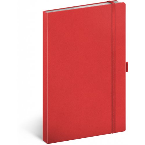 Notes Červený, linkovaný, 13 × 21 cm