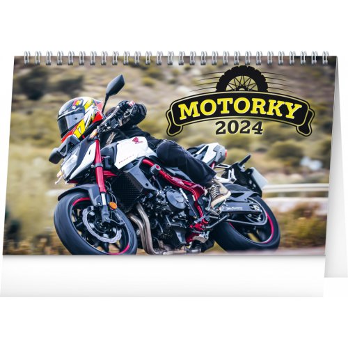 Stolní kalendář Motorky 2024, 23,1 × 14,5 cm