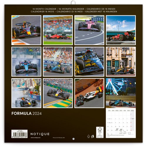 Poznámkový kalendář Formule – Jiří Křenek 2024, 30 × 30 cm - obrázek