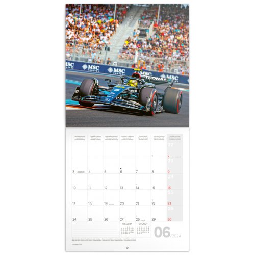 Poznámkový kalendář Formule – Jiří Křenek 2024, 30 × 30 cm - obrázek