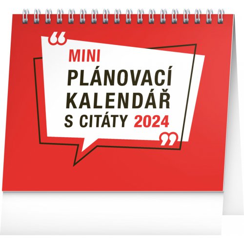 Stolní kalendář Plánovací s citáty 2024, 16,5 × 13 cm