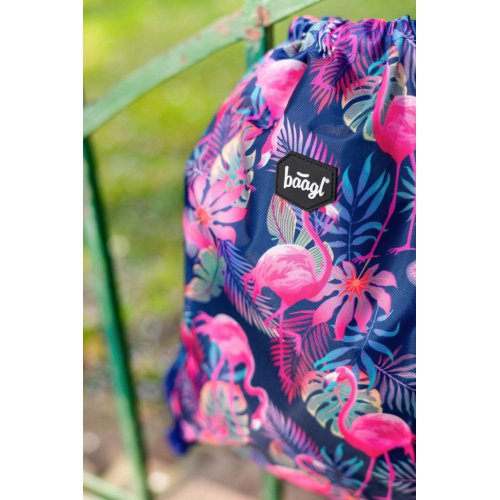 Školní set BAAGL 3 Flamingo: batoh, penál, sáček ver. 2 - obrázek