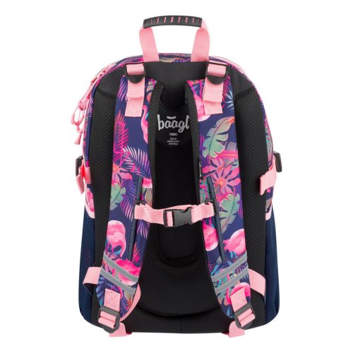 Školní set BAAGL 3 Flamingo: batoh, penál, sáček ver. 2 - obrázek