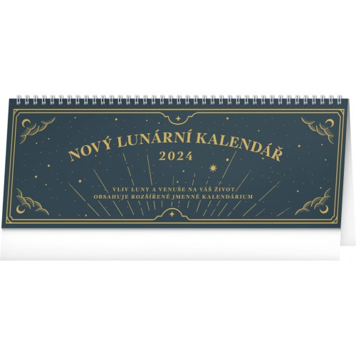 Stolní kalendář Nový lunární kalendář 2024, 33 × 12,5 cm