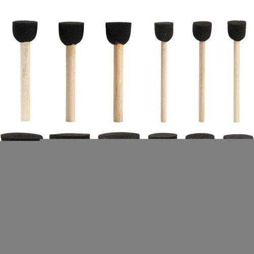 Pěnové štětce na šablony 12 ks různé velikosti - obrázek