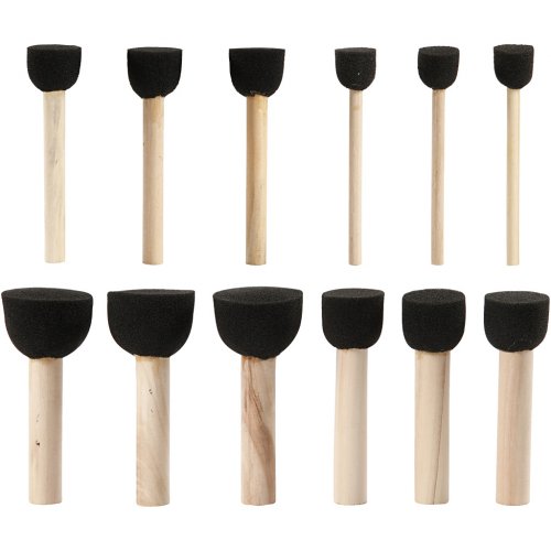 Pěnové štětce na šablony 12 ks různé velikosti