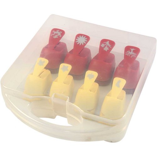 Raznice na papír sada 8 ks - RŮZNÉ MOTIVY 1,5 cm + 2,3 cm - obrázek