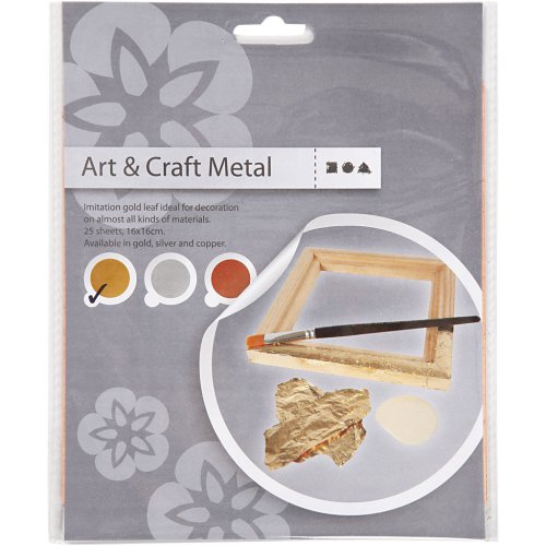 Metalické plátky 160 x 160 mm 25 listů ZLATÁ - obrázek
