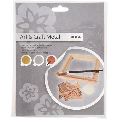 Metalické plátky 160 x 160 mm 25 listů MĚDĚNÁ - obrázek