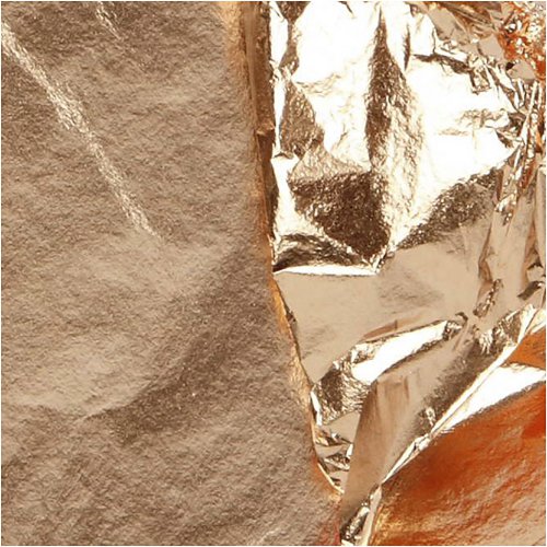 Metalické plátky 160 x 160 mm 25 listů MĚDĚNÁ - obrázek