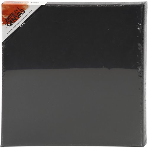 Malířské plátno černé, 30x30 cm, 360g/m2, 10 ks v balení - obrázek