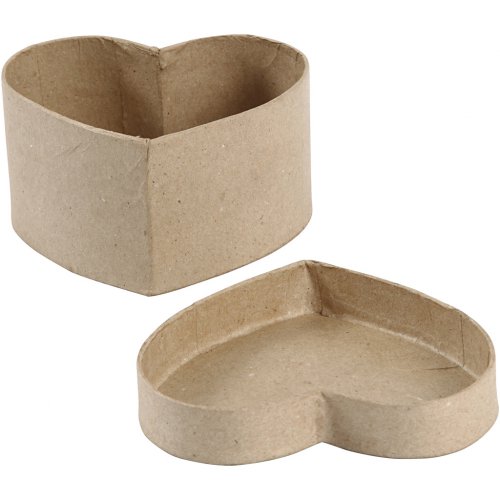 KRABIČKA Z PAPÍRMAŠÉ ve tvaru SRDCE -11,5 x 11,5 cm - obrázek