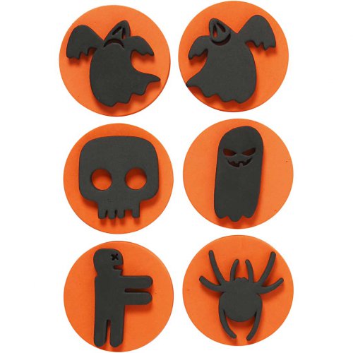 Pěnová razítka HALLOWEEN - 12 motivů - obrázek